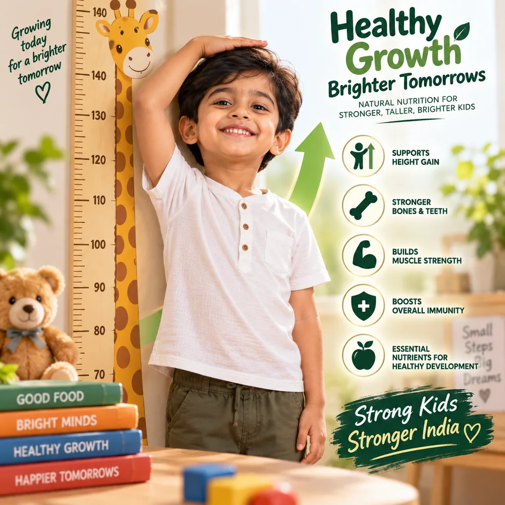 Growing child measuring his height