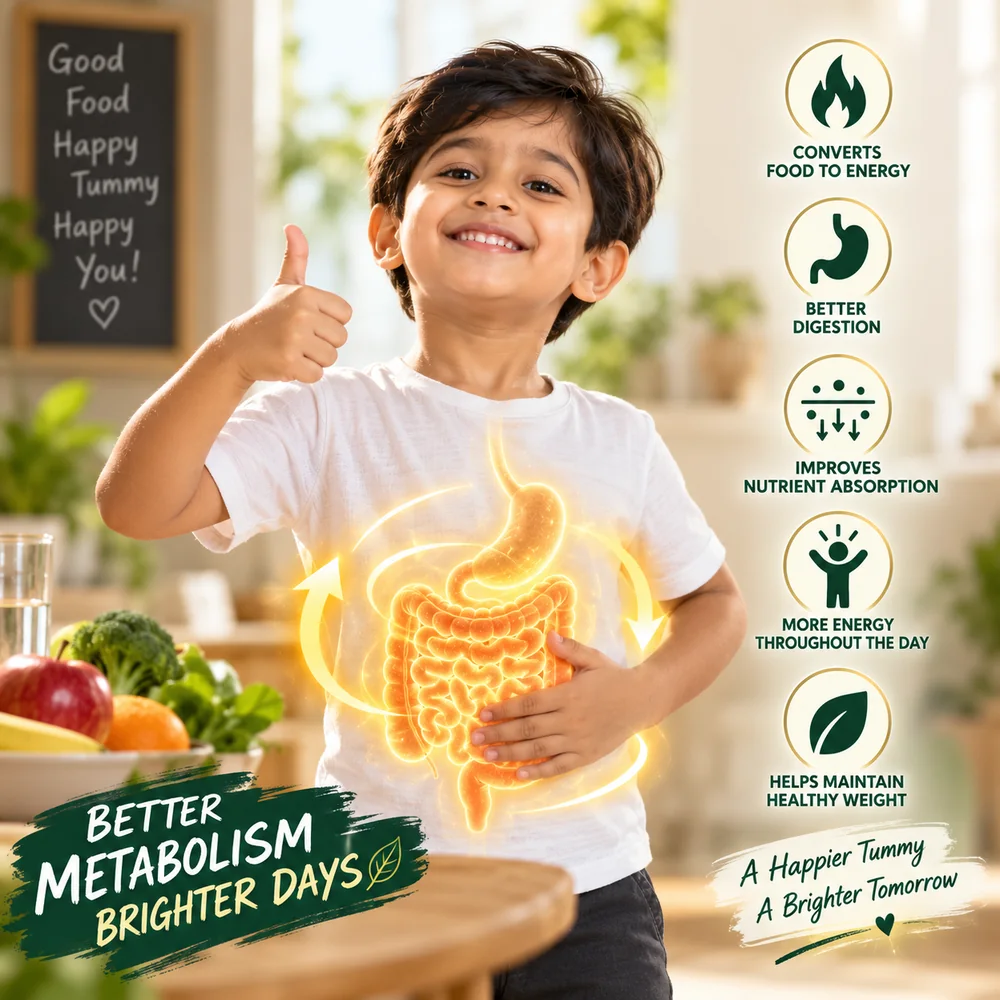 Happy child representing better metabolism